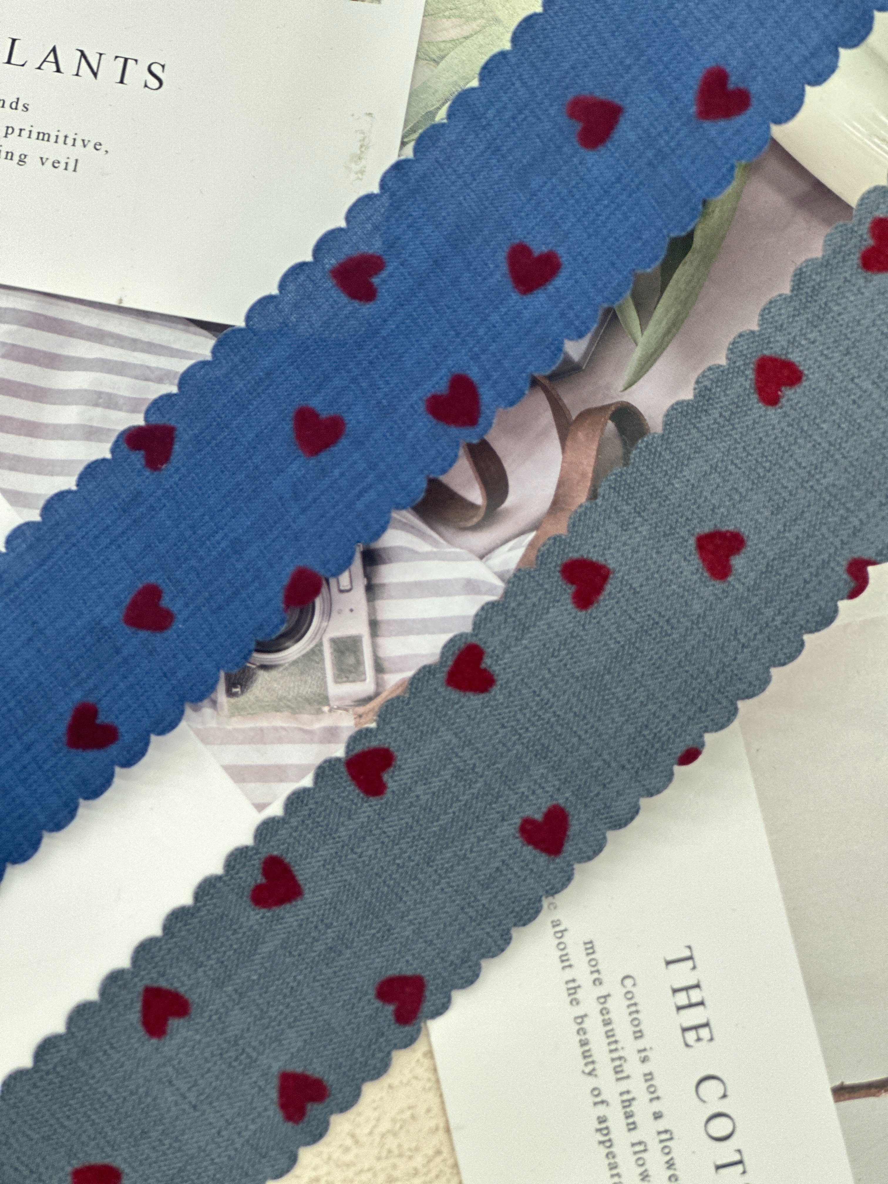La cinta de cowboy de 12 puntos dentada peach heart se puede usar para envoltura de regalo, envoltura de ramo, arco, DIY hecho a mano Specification image