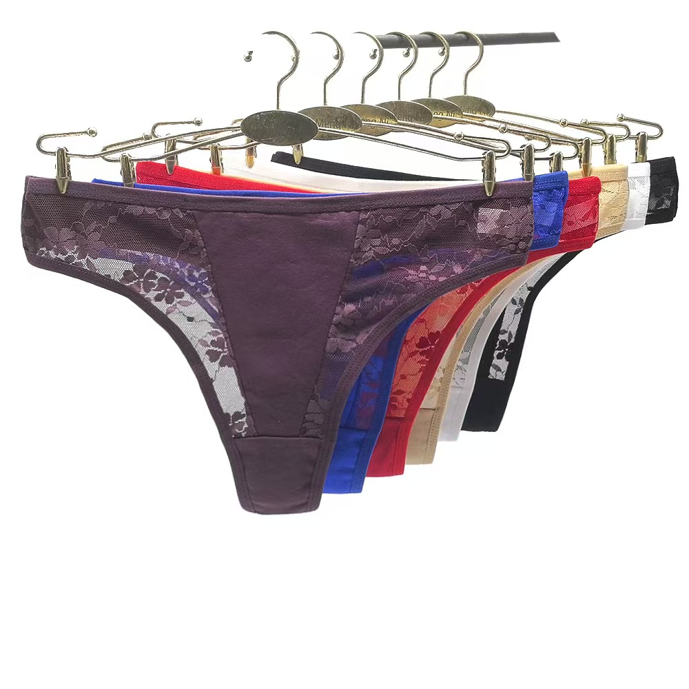 87545# Underwear for export to South America - Sexy lace and romantic underwear for women, comfortable and breathable, pure and elegant women's romantic thongs, QNI full figure