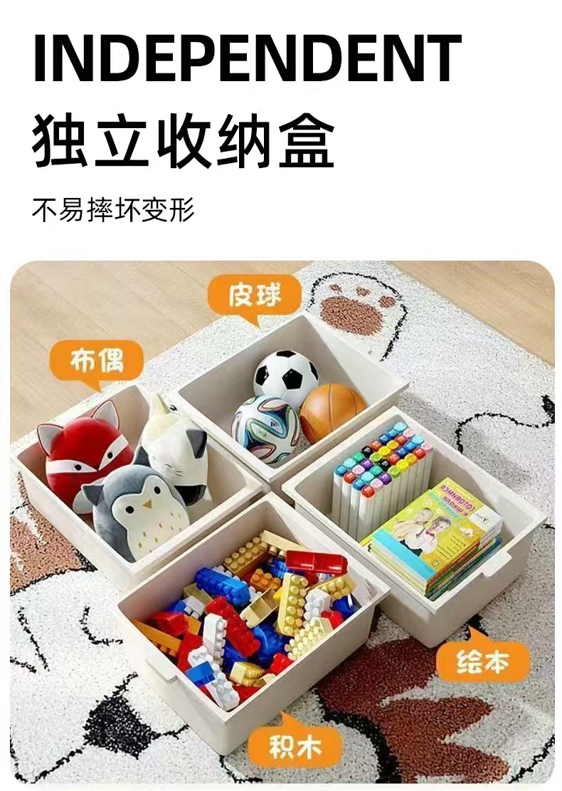 4层3列厨房小推车卧室零食置物架家用玩具零食架手推车可移动收纳架详情4