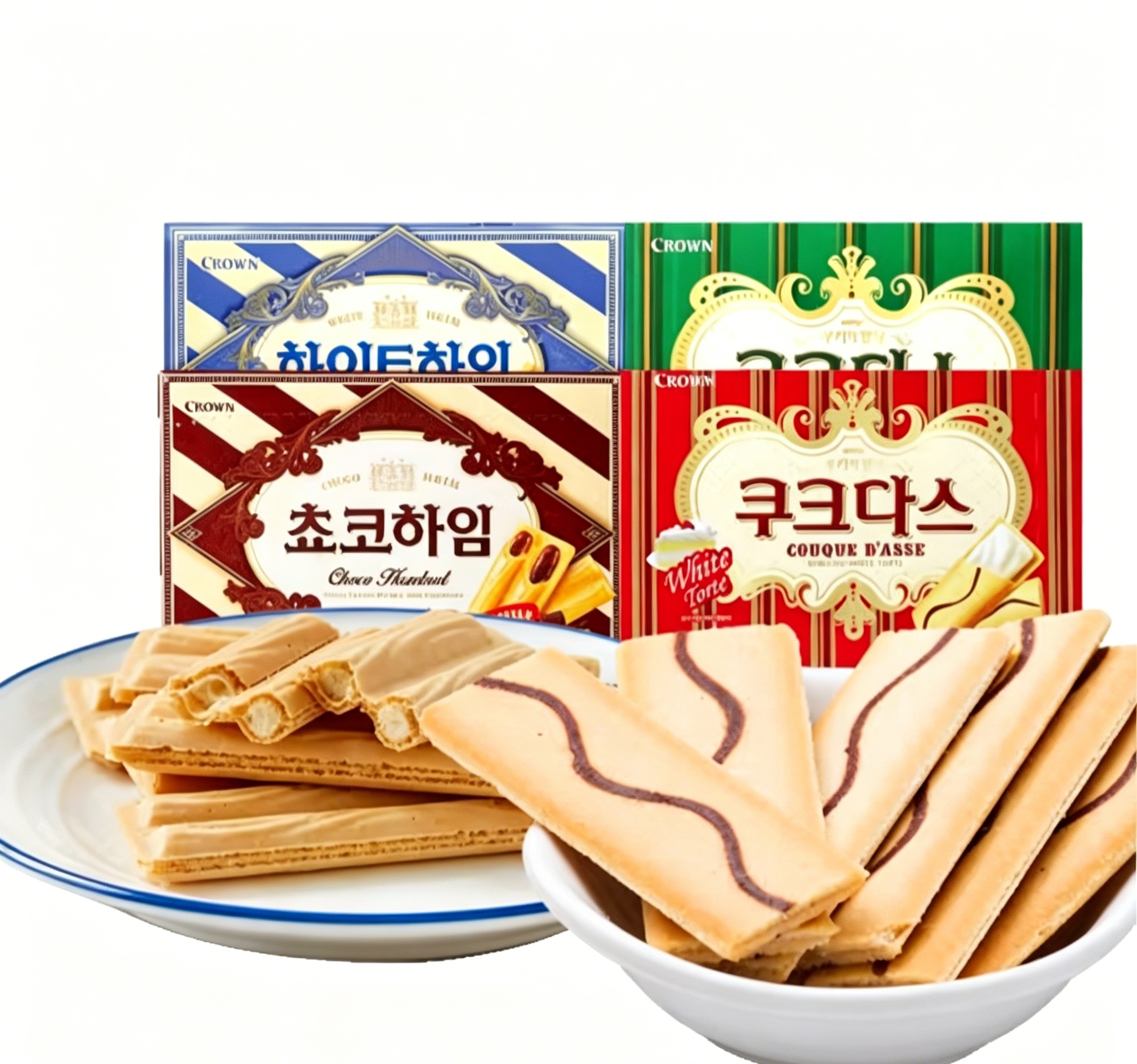 Free shipping! Korean Krian Cream Chocolate Wafer Sandwich Cookies 77g, rich and fragrant imported snacks details Picture