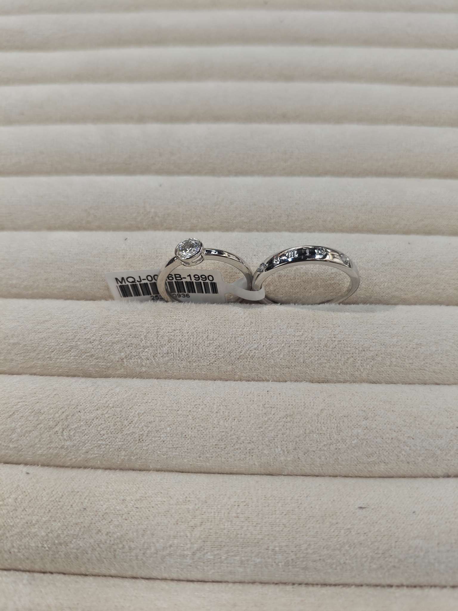خاتم جديد من طراز S925 من الفضة، خاتم ثنائي من موسونالحجر الدائري Item Picture