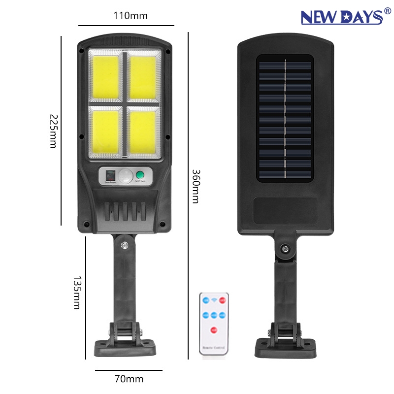 NEWDAYS brand's new cross-border integrated led solar street lamp, outdoor waterproof human body sensor lamp, ultra-long battery life high-brightness emergency lighting solar panel garden lamp details Picture