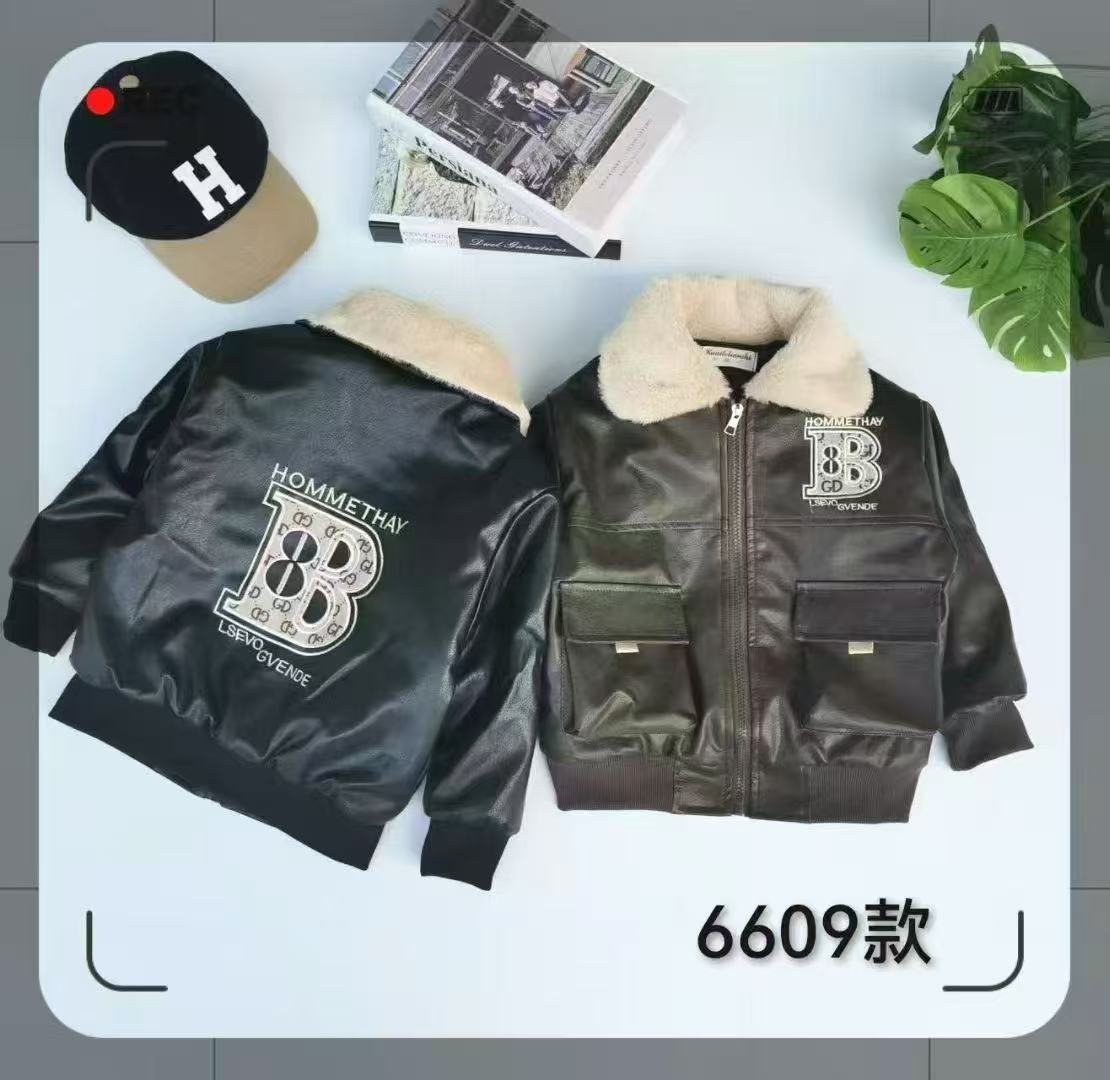 男童潮流秋冬款加绒夹克