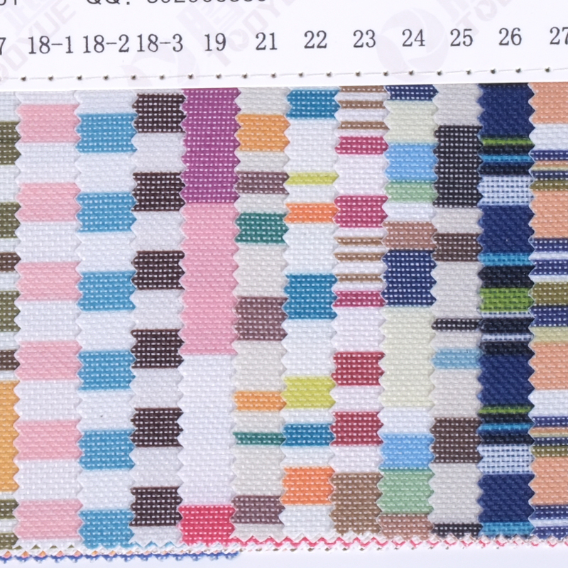 Factory direct sales TY033-6 Tengyue 600D printed striped Oxford fabric PVC plain weave floor mat Picnic Mat Bag fabric processing handbag tool kit Item Picture