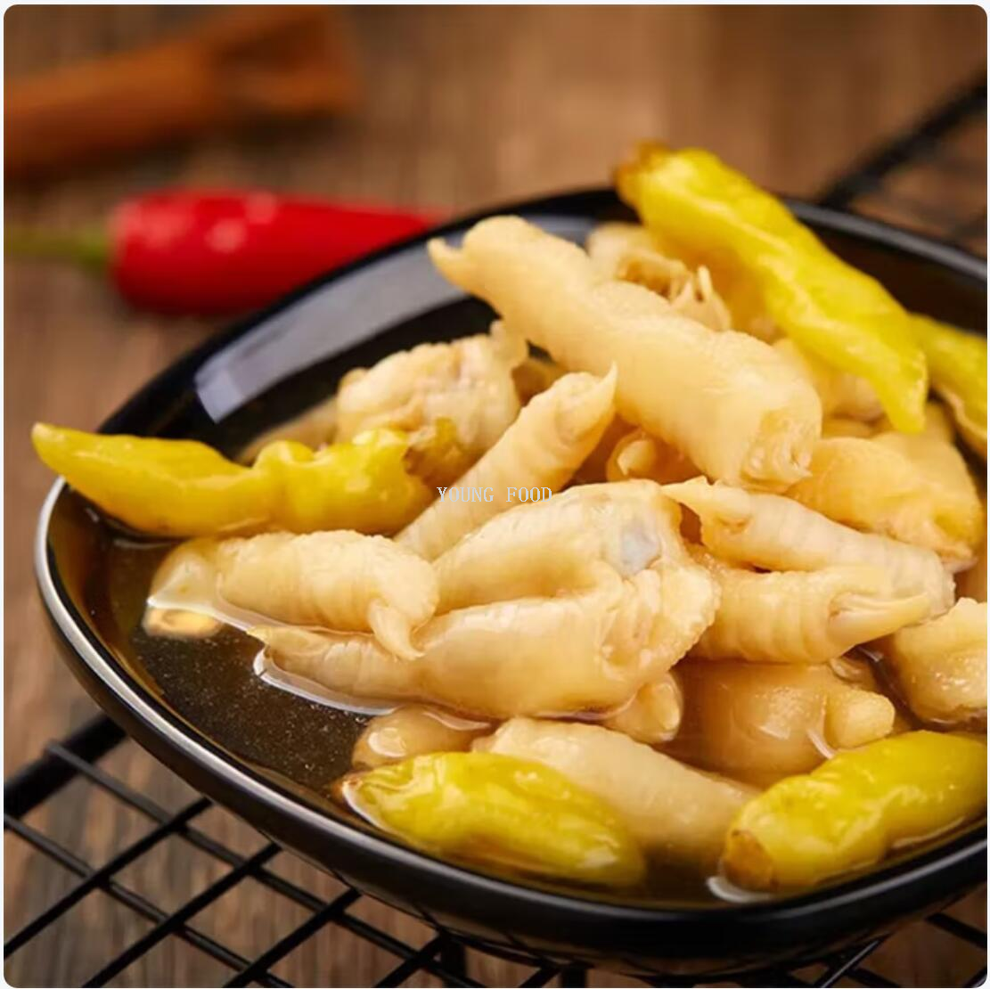Free shipping! Youyou Mountain Pepper Chicken Feet 169g, a savory snack, a side dish to go with alcohol, a delicious accompaniment to meals Specification image
