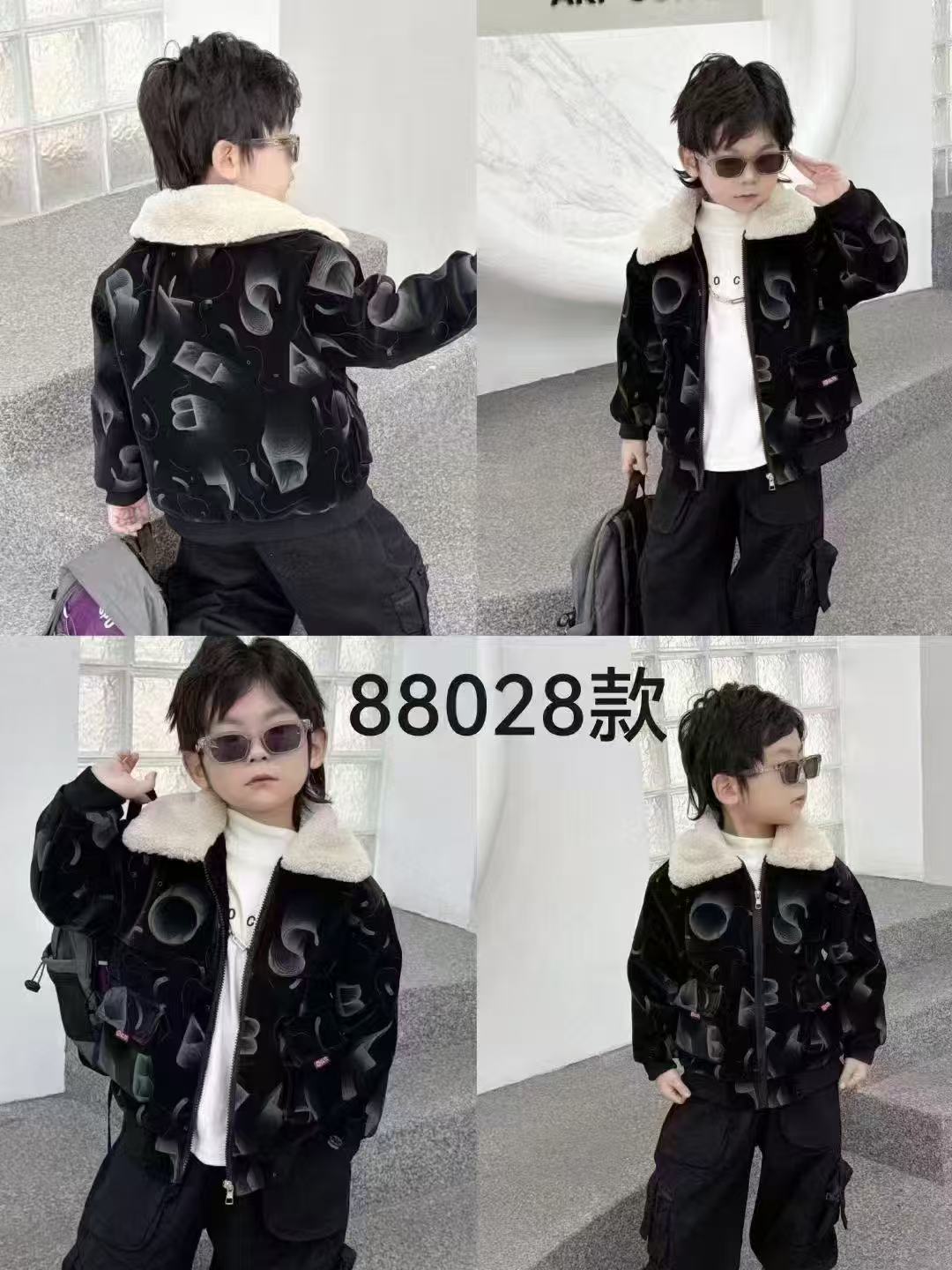 男童秋冬款加绒夹克