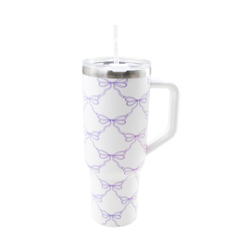3D full-page printed 40oz outer plastic inner steel car cup, large-capacity outer pp inner 304 car water cup Item Picture