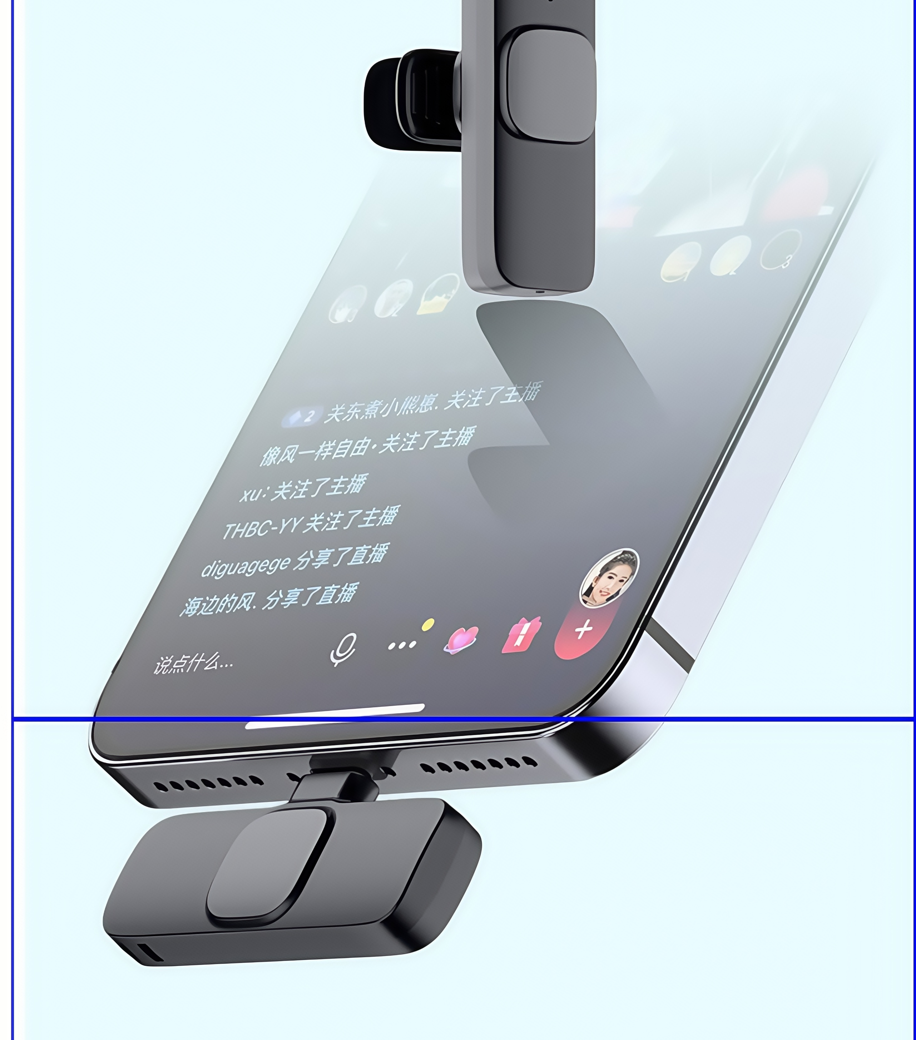 The lapel clip, Makefeng lapel clip microphone, wireless lapel microphone, wireless microphone Type-c interface K8 Item Picture