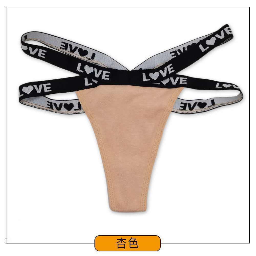 87517# Women's Underwear South American Sexy T-shaped pants Letter-waist thong Export Women's Underwear Women's triangle pants QNI Specification drawing