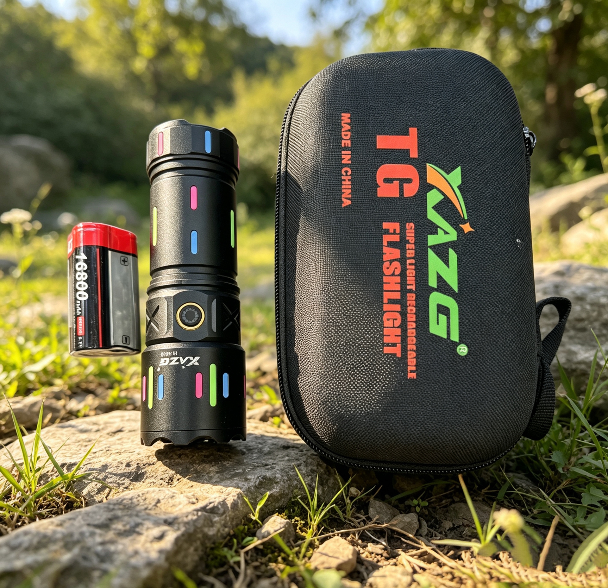 High-intensity flashlight, ultra-bright laser cannon, long-range King, rechargeable outdoor waterproof, ultra-long battery life, household emergency light model XA-W419 Item Picture