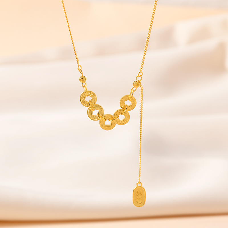 New 925 silver necklace, a silver necklace for the fashionable Five Emperors Qian Nafu Application Scenario