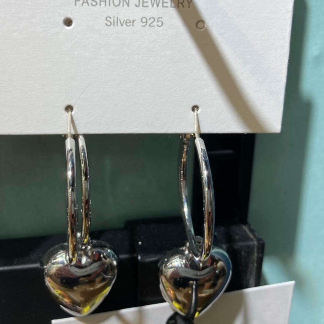 新款爆款耳环9时尚925银心形耳环闪耀迷人光泽尽显优雅气质情人节送礼 Specification image