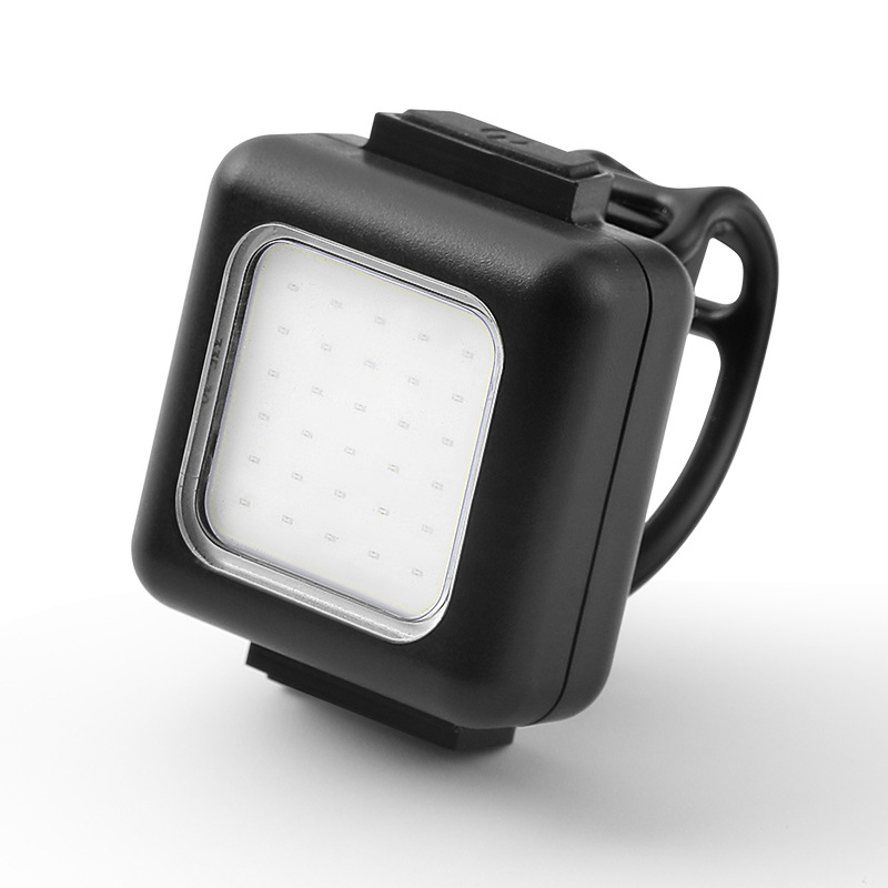 FT-3028 square taillight USB charging bike light set, bicycle headlight taillight set, mountain bike headlight, safety warning taillight, front and rear combination lights Item Picture