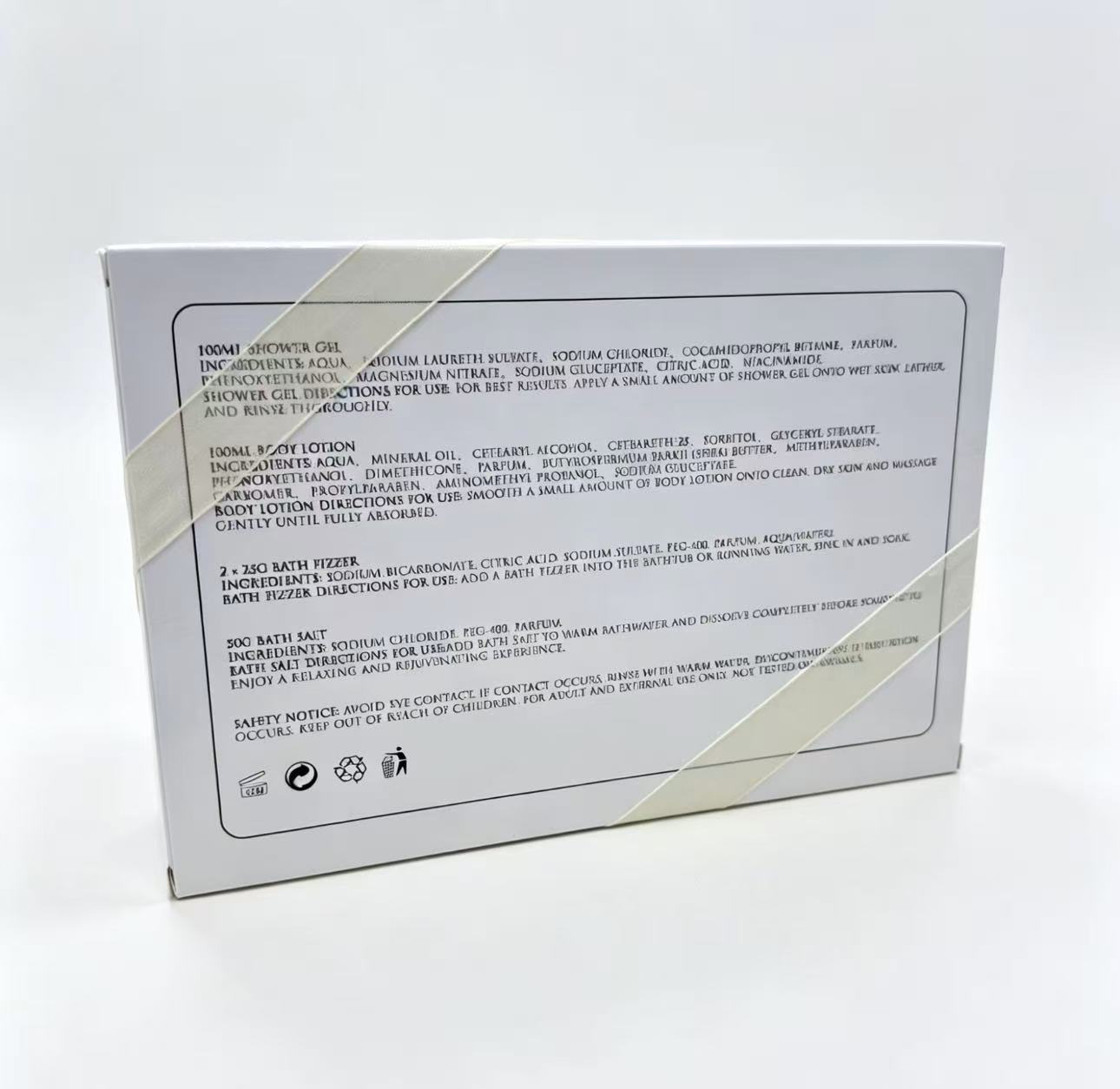 Vanilla Sugar Scented Bath Gift Box Sweet Vanilla Moisturizing Skin Care Set details Picture