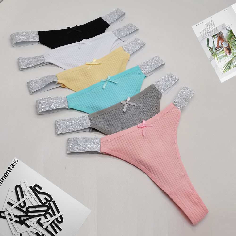 87522# Foreign Trade Underwear, Russian women's Underwear, T-shaped underwear, ribbed underwear, Women's wholesale, Women's thong bestseller QNI Item Picture