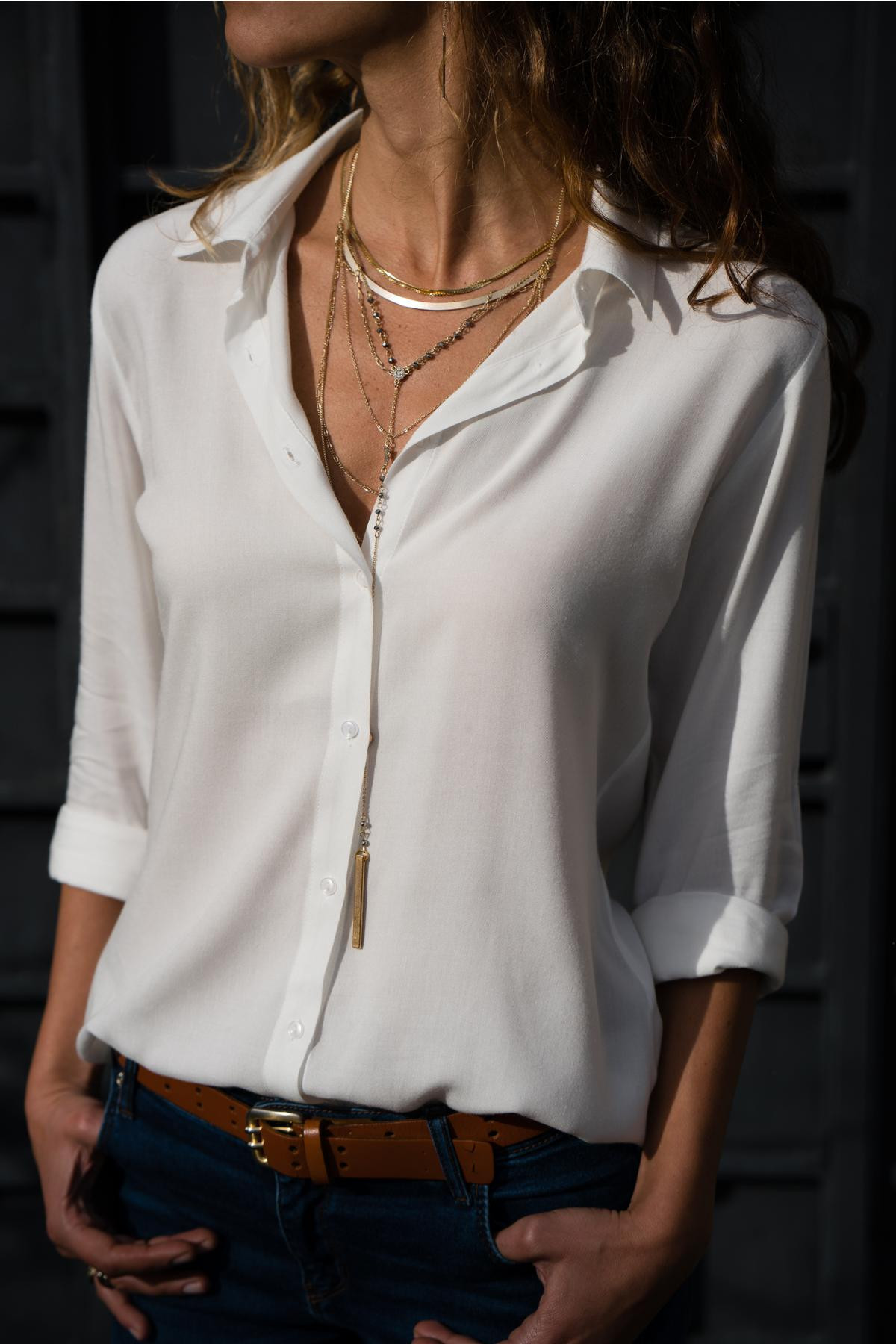 2026 New cross-border trade bestsellers Women's solid color long-sleeved shirts, women's button shirts, women's shirts, women's short-sleeved shirts, fashionable Application Scenario