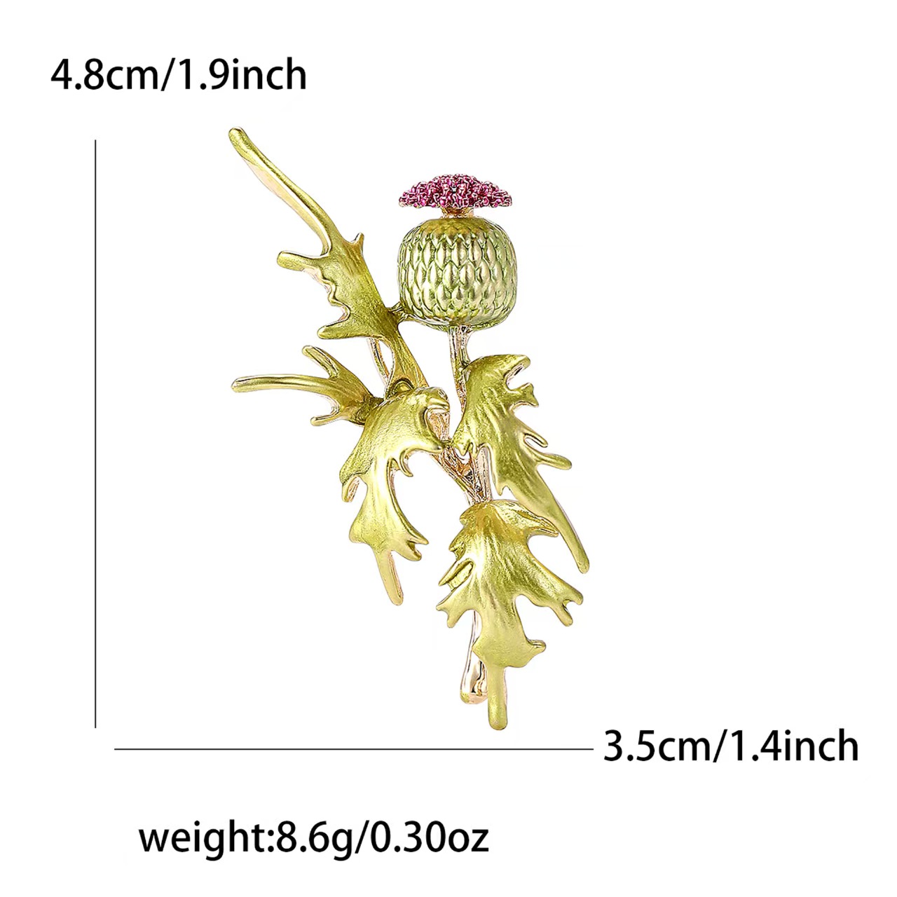 New high-end alloy enamel primrose brooch, a fashionable and fresh lady's coat cardigan brooch accessory details Picture