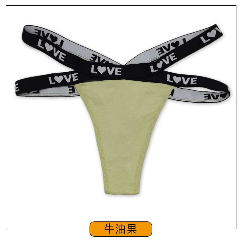 87517# Women's Underwear South American Sexy T-shaped pants Letter-waist thong Export Women's Underwear Women's triangle pants QNI details Picture
