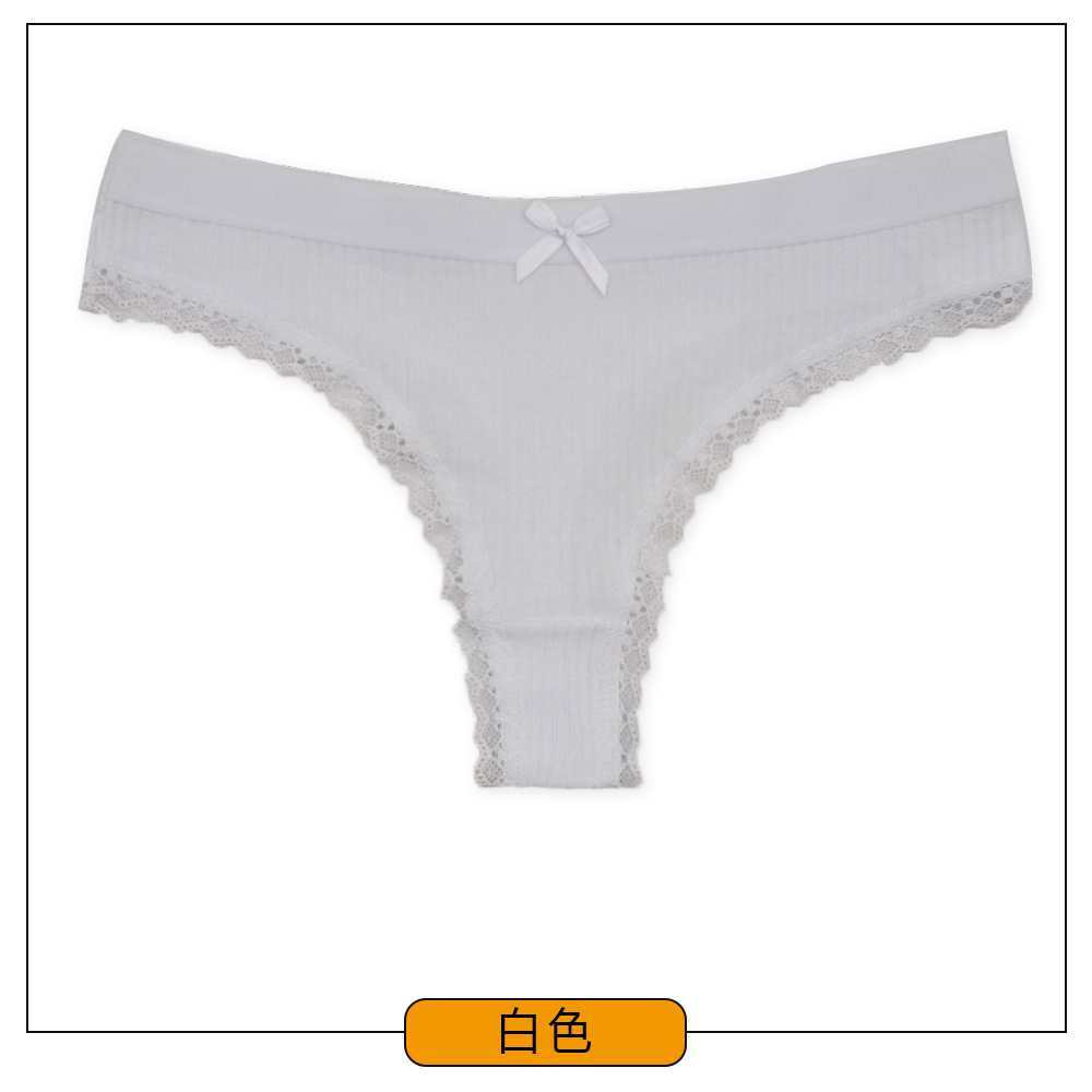 87523# Russian export ribbed triangle pants Cotton low-rise underwear Women's wholesale best-selling women's underwear Threaded women's triangle pants QNI Specification drawing