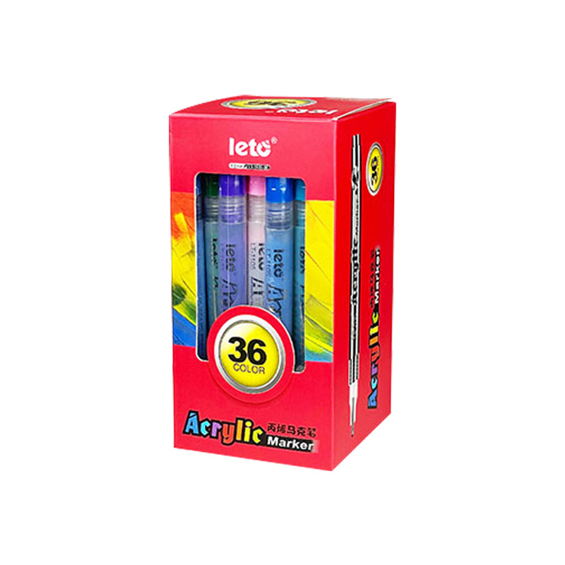 Wholesale of 36-color acrylic markers, children's water-based markers, notebooks, waterproof colored markers Item Picture