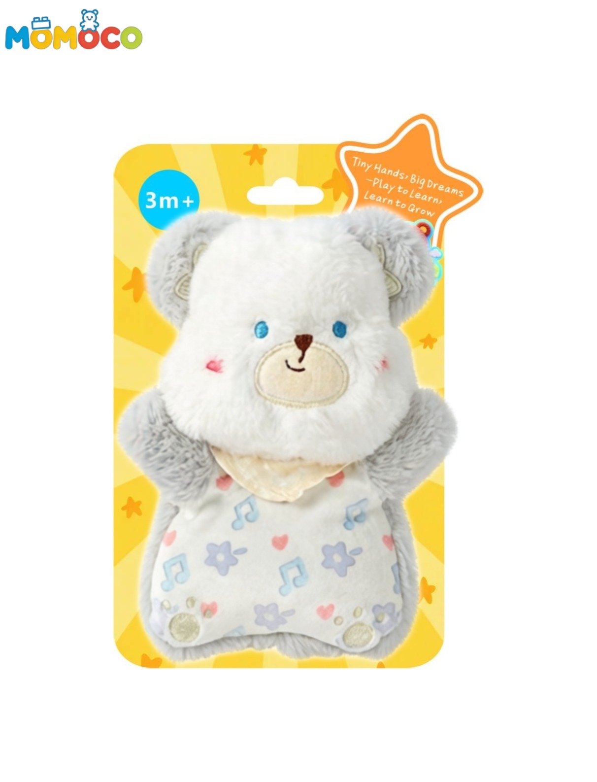 MOMOCO Cute and fun soothing hand puppet baby plush sleeping companion Interactive toy Specification image
