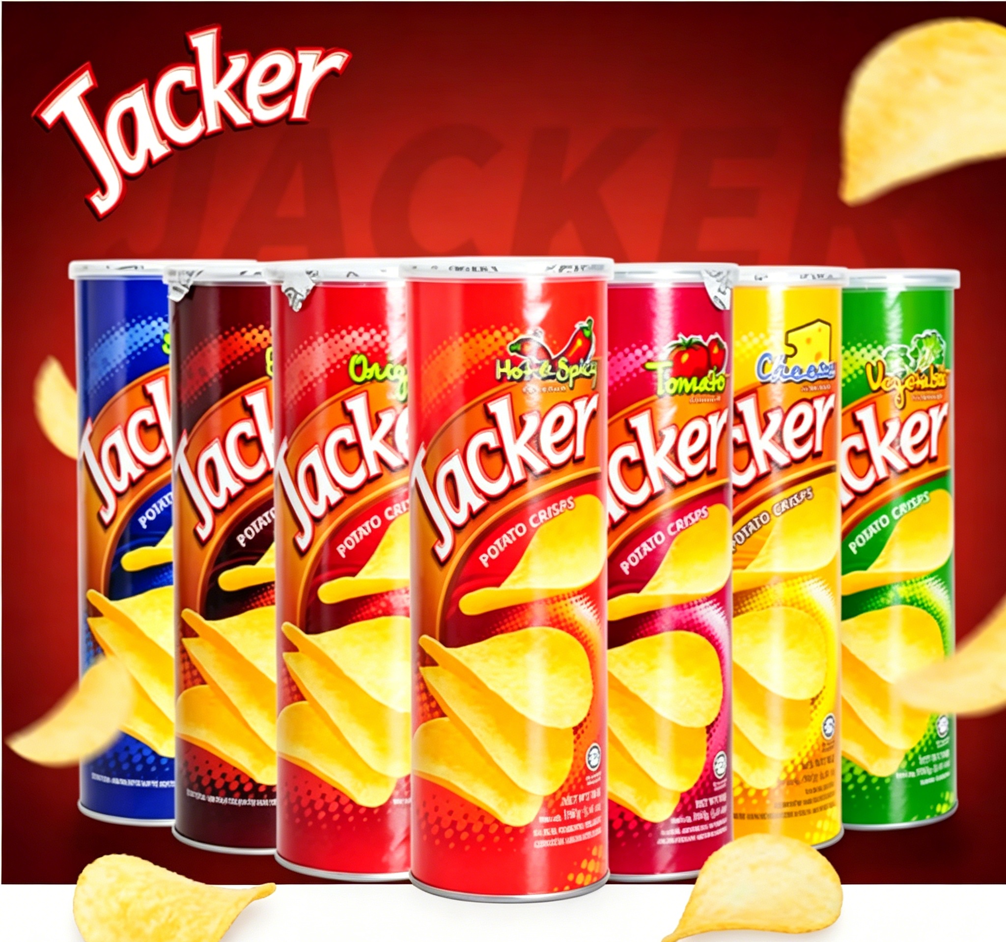 Free shipping Malaysian Jack Potato Chips 160g WAFERBITES, original cut, crispy, rich in potato aroma, large and satisfying Specification image