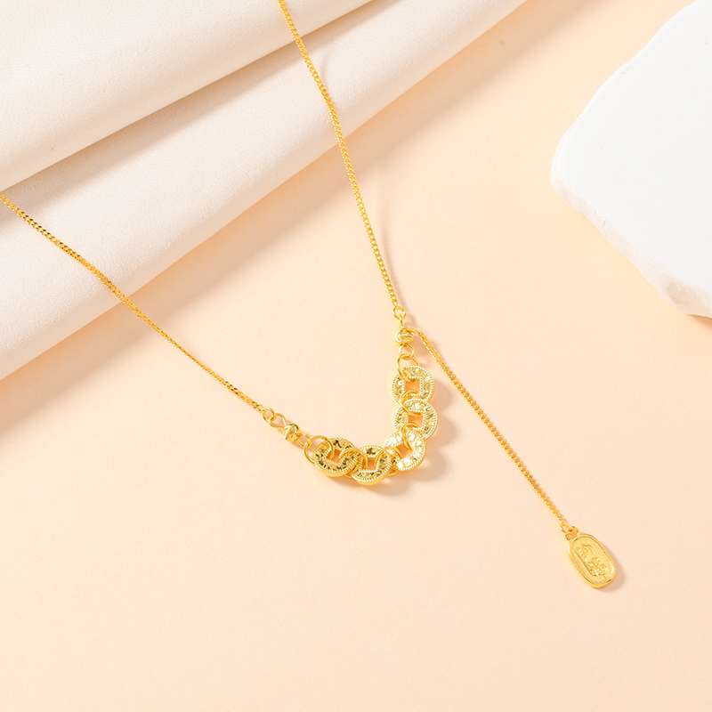 New 925 silver necklace, a silver necklace for the fashionable Five Emperors Qian Nafu detail image 3
