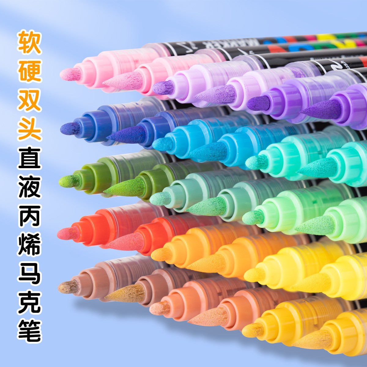 Guangna 8102 direct liquid acrylic marker pen, stackable color non-permeable paper art drawing pen, diy hand-drawn graffiti pen details Picture