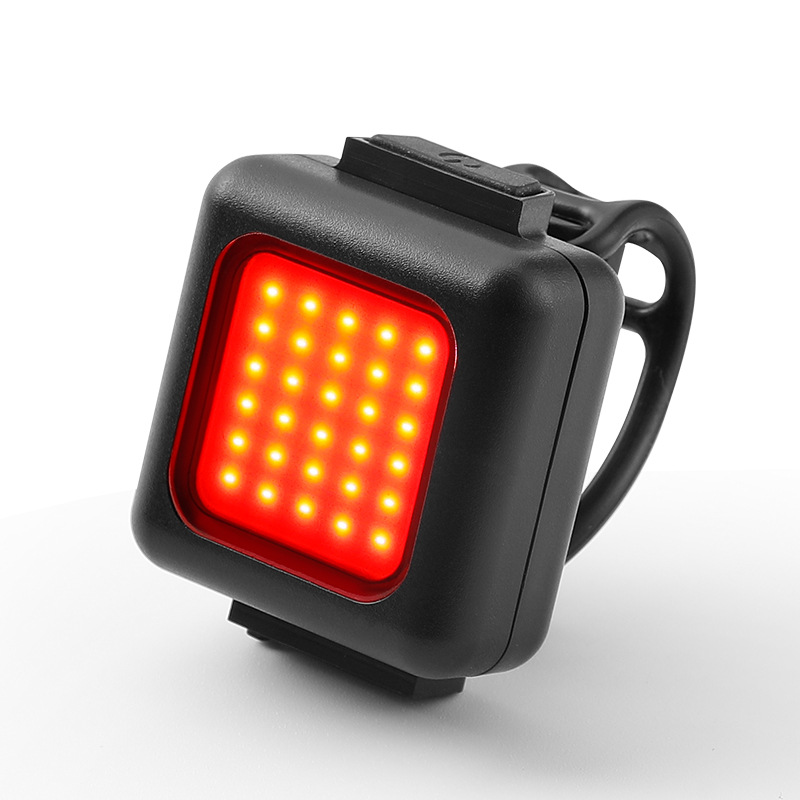 FT-3028 square taillight USB charging bike light set, bicycle headlight taillight set, mountain bike headlight, safety warning taillight, front and rear combination lights Specification image