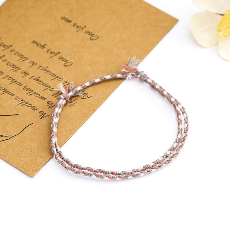 Multi-color mixed woven cotton rope diy handmade bracelet, ethnic style bracelet, woven rope accessories factory direct sales detail image 11
