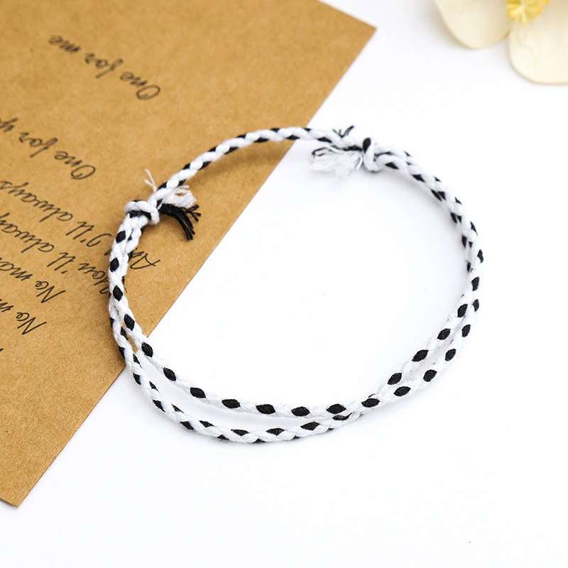 Multi-color mixed woven cotton rope diy handmade bracelet, ethnic style bracelet, woven rope accessories factory direct sales detail image 5