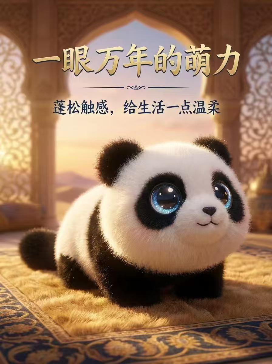 萌力十足的熊猫AI玩具啪啪带礼物礼品文创