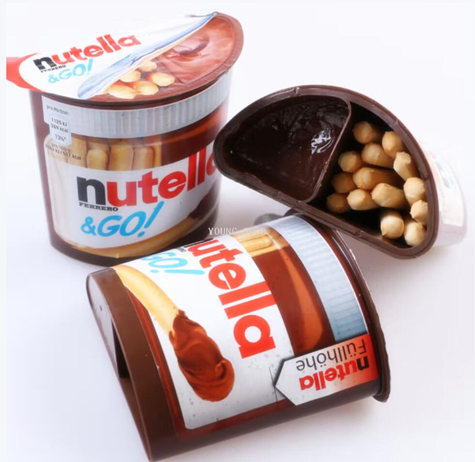 Free shipping! German Nutella Hazelnut Chocolate Sauce finger-shaped Cookies 52g tasting set, crispy and rich in flavor