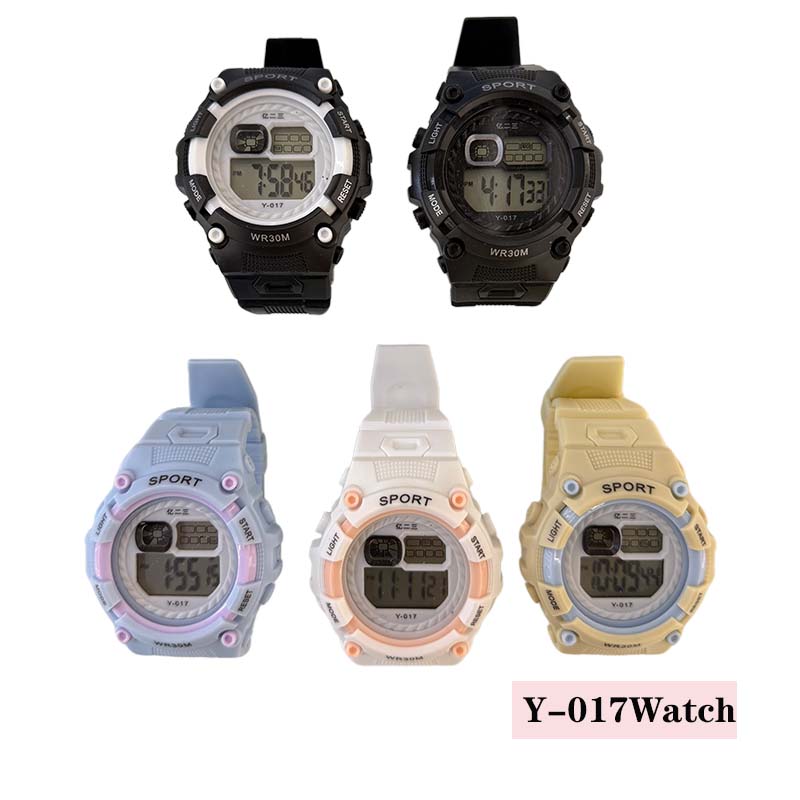 Yyitong basic reloj electrónico de alto rendimiento duradero para estudiantes en clase uso diario especial y-017 basic reloj electrónico redondo color hombres Y mujeres lavado de manos a prueba de agua brillante reloj deportivo tendencia details Picture