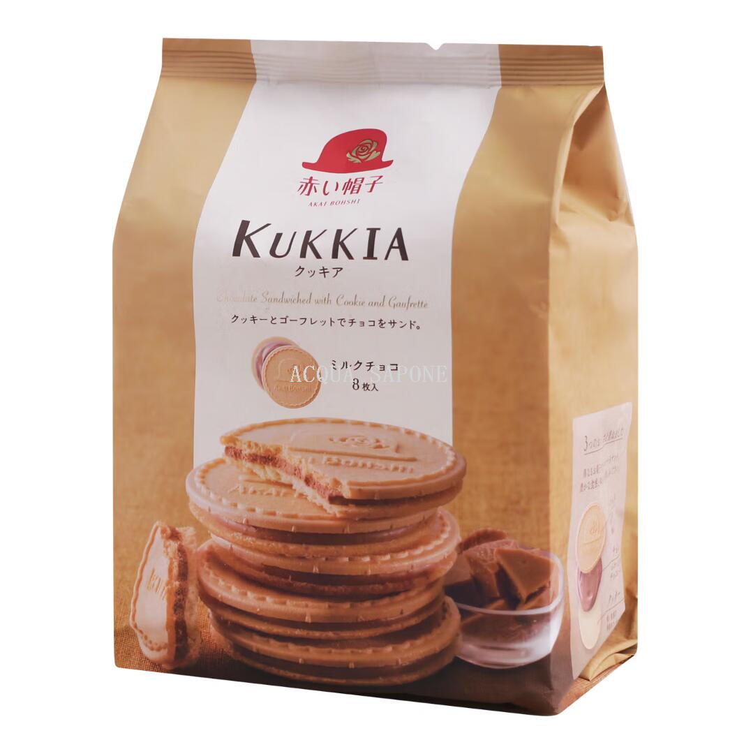Free shipping! Japanese imported Qianpeng milk chocolate-flavored sandwich cookies 72g, rich and crispy, in individual small packages details Picture