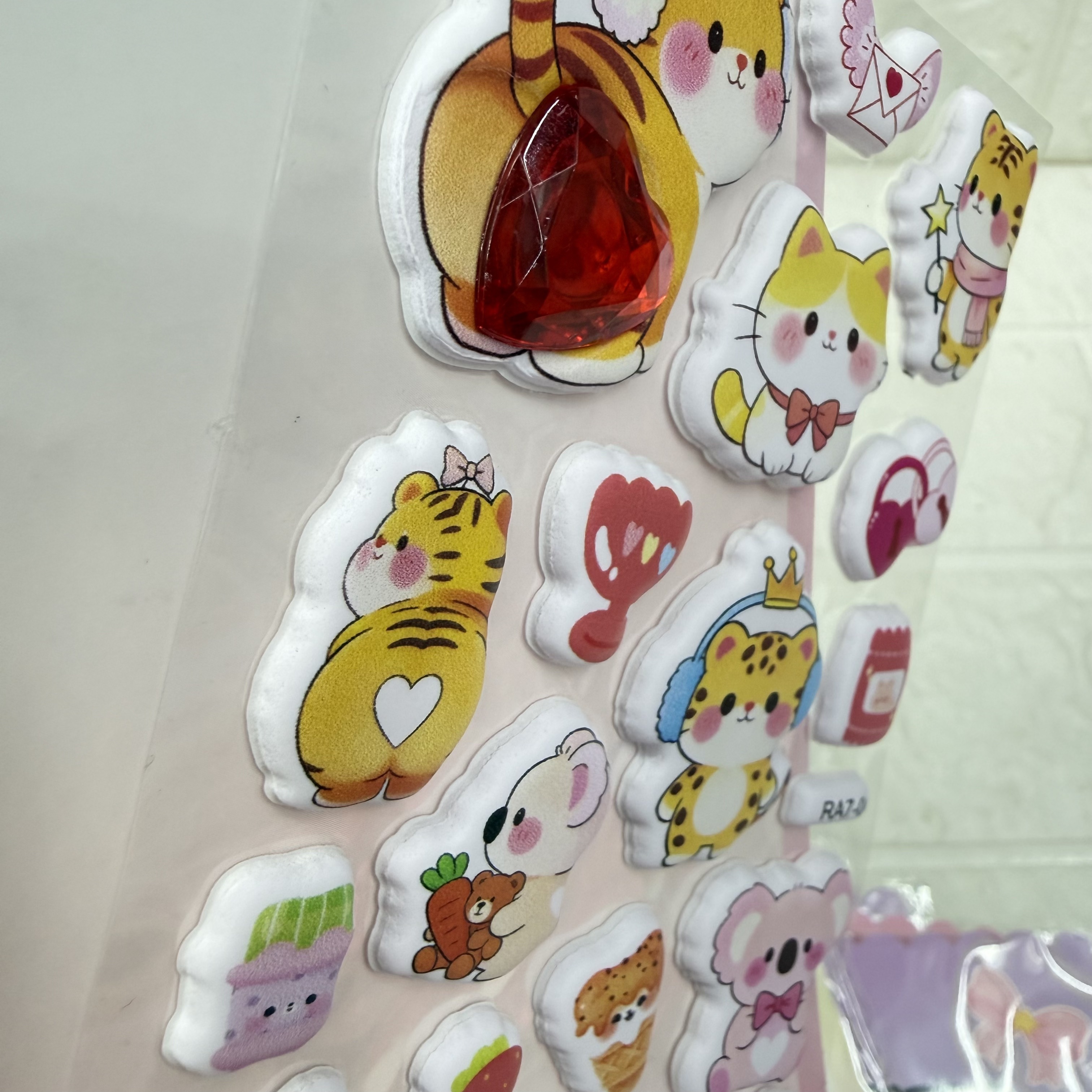 Cartoon bubble stickers, heart-shaped diamond 3D stickers, diy mobile phone decorative stickers, 3D foam decorative stickers pic 8