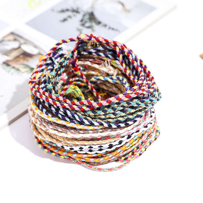 Multi-color mixed woven cotton rope diy handmade bracelet, ethnic style bracelet, woven rope accessories factory direct sales