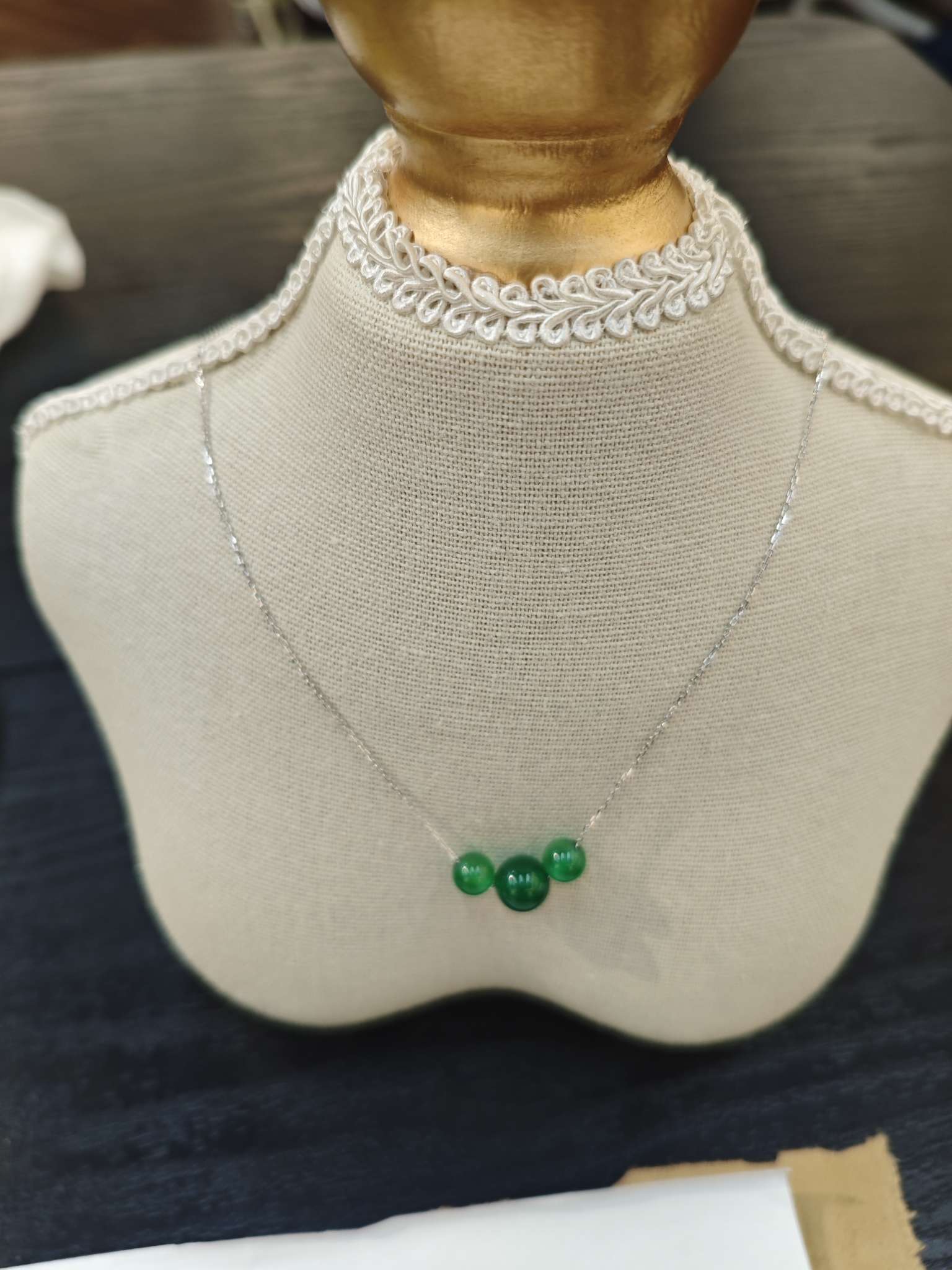 Influential jewelry, natural stone agate necklace, women's style chain, women's style necklace detail image 3