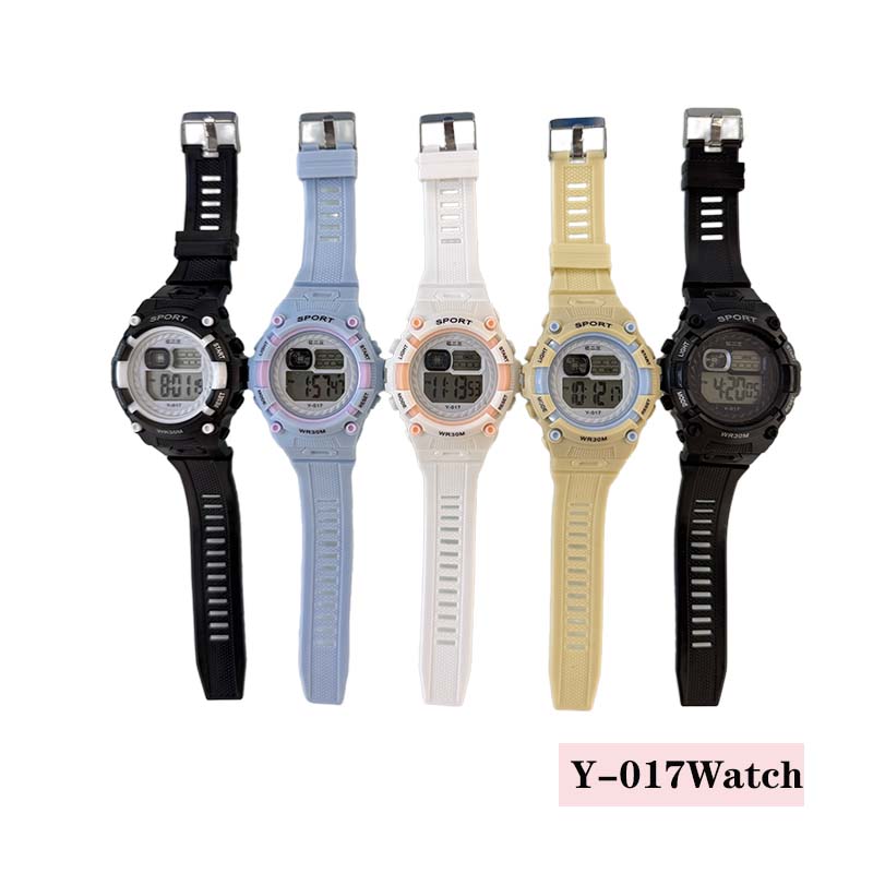 Yyitong basic reloj electrónico de alto rendimiento duradero para estudiantes en clase uso diario especial y-017 basic reloj electrónico redondo color hombres Y mujeres lavado de manos a prueba de agua brillante reloj deportivo tendencia Specification image