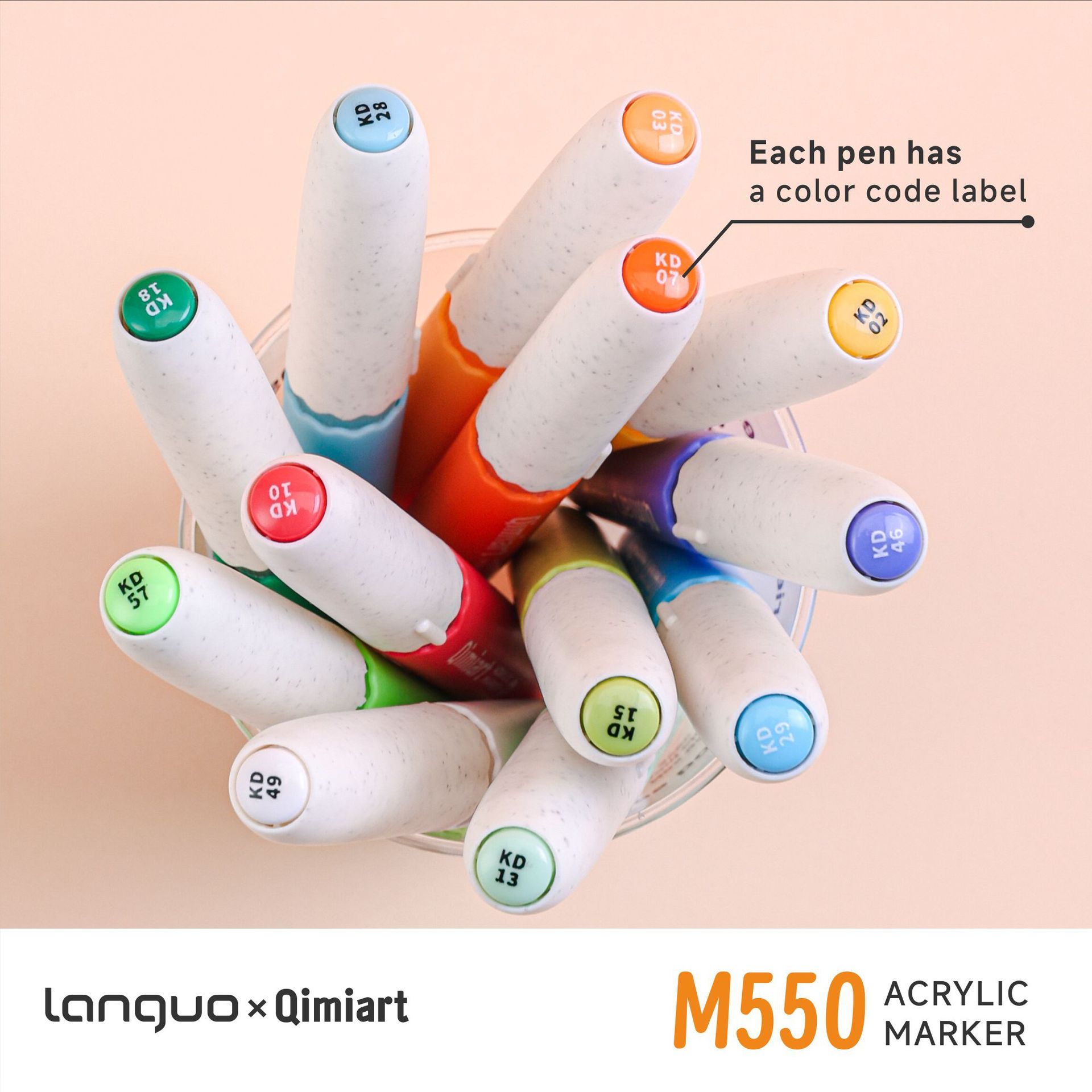 Blue Fruit 60-color children's special straight liquid acrylic marker pen, egg pen, student painting full-color series art brush Application Scenario