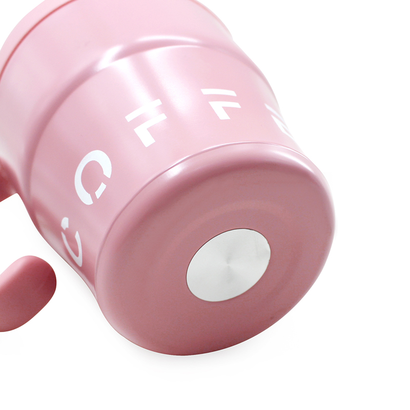 Plastic handle, straw lid, coffee cup, office water cup, coffee cup, stainless steel inner liner, outer pp inner liner, 304 Specification image