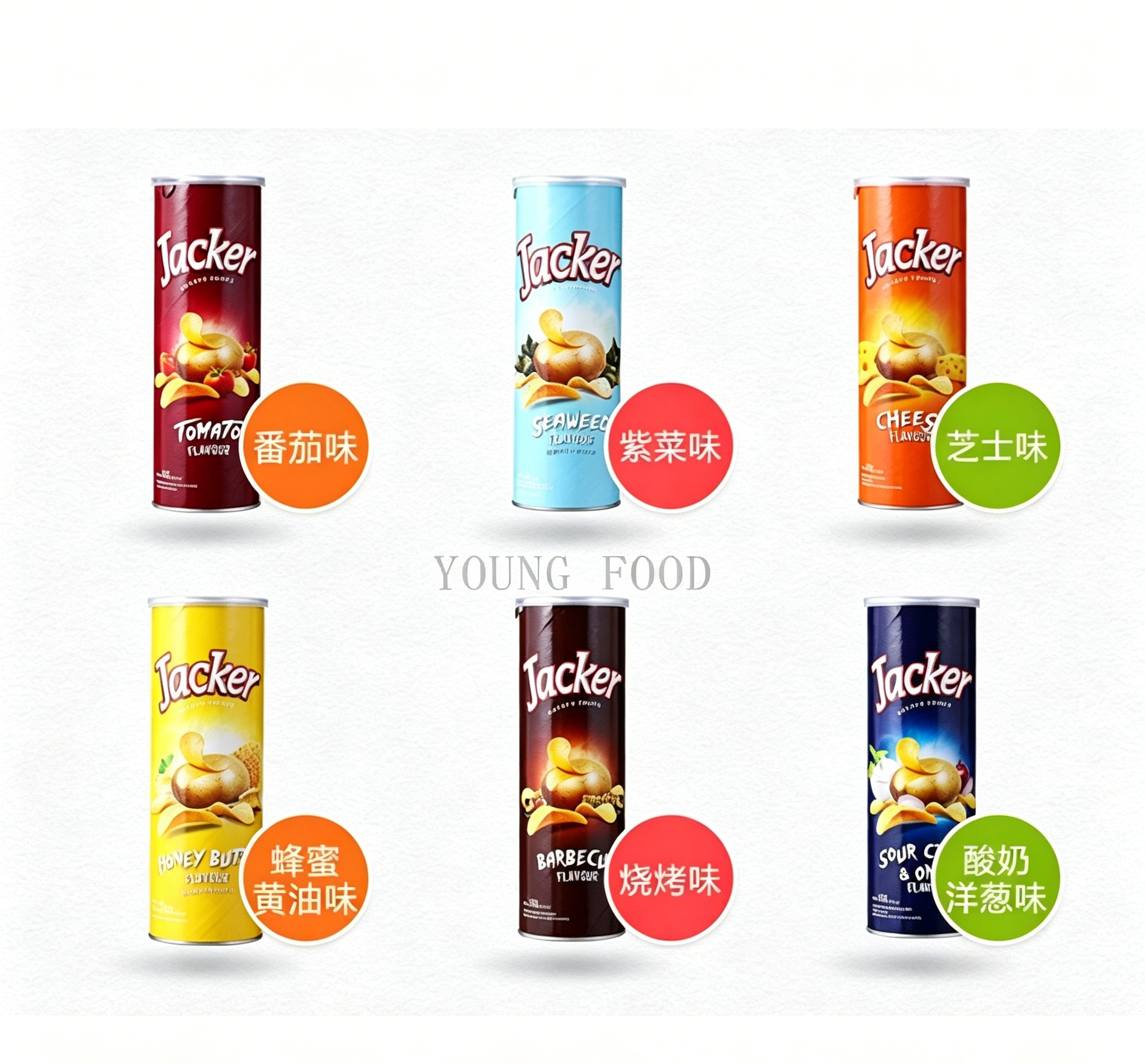 Free shipping! Malaysian imported snack Jack Potato chips 160g, original cut, crispy, rich potato aroma, large slices, satisfying Item Picture