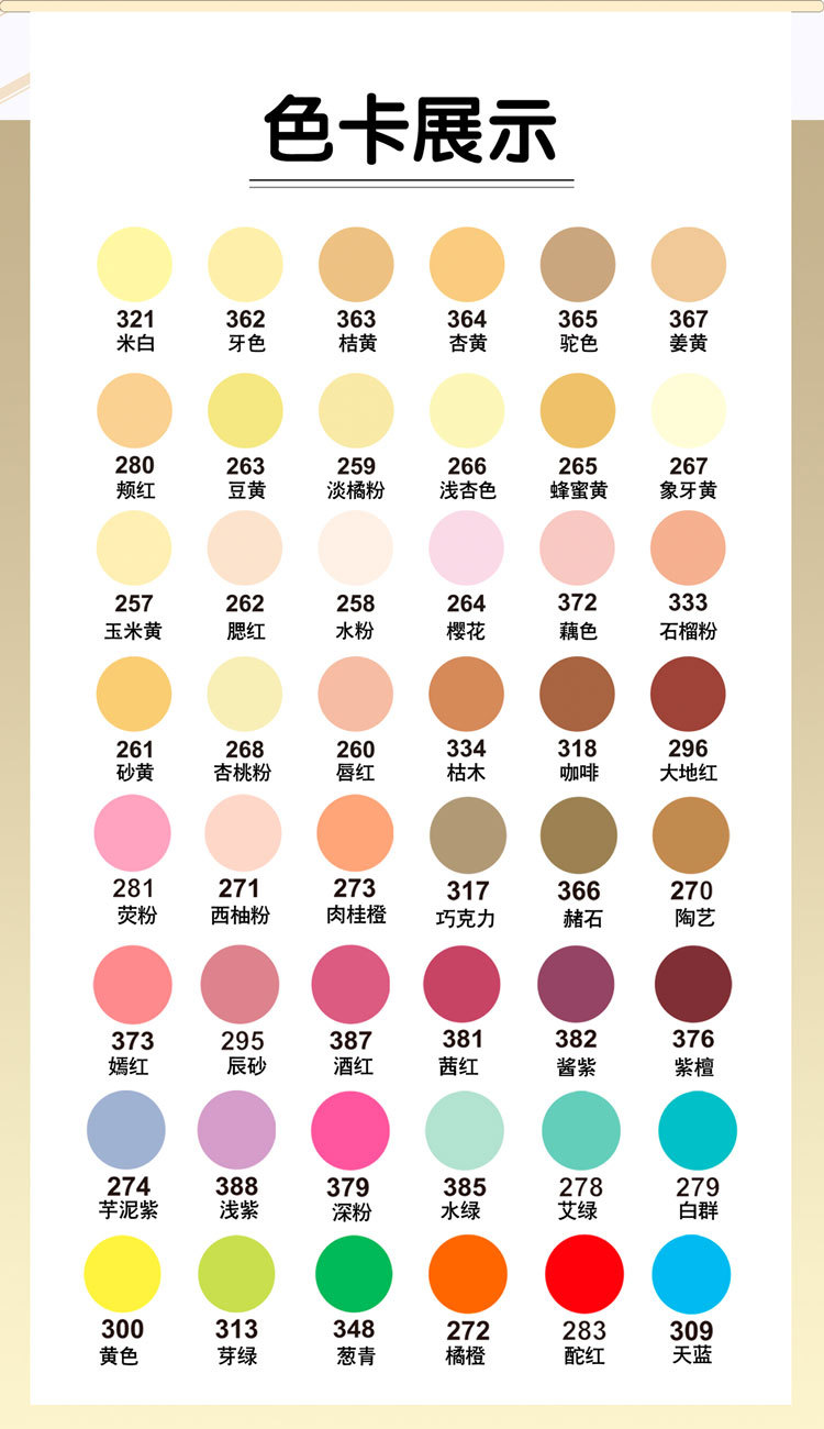 Guangna 5606 Direct Liquid Acrylic Marker Pen Set, 24-color skin tone macaron color cross-border exclusive art brushes pic 5