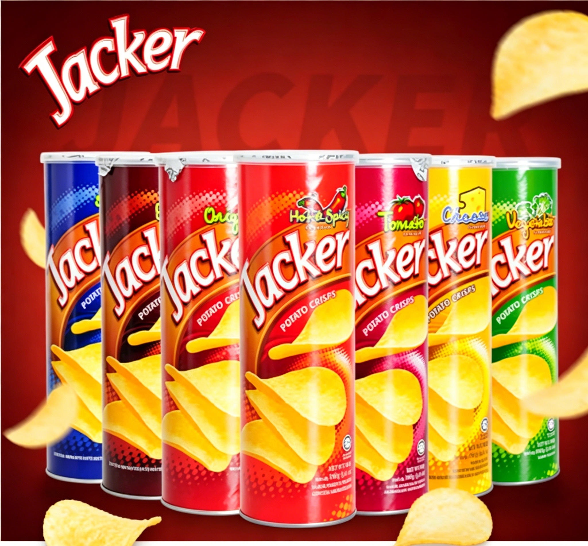 Free shipping! Malaysian imported snack Jack Potato chips 160g, original cut, crispy, rich potato aroma, large slices, satisfying details Picture