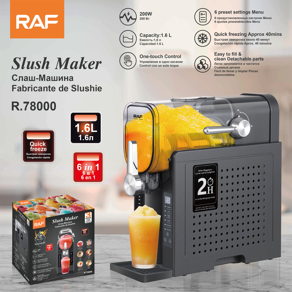 RAF European-style smoothie machine, milkshake machine, 1.6L fully automatic ice juice machine, fluffy machine, snow melting machine