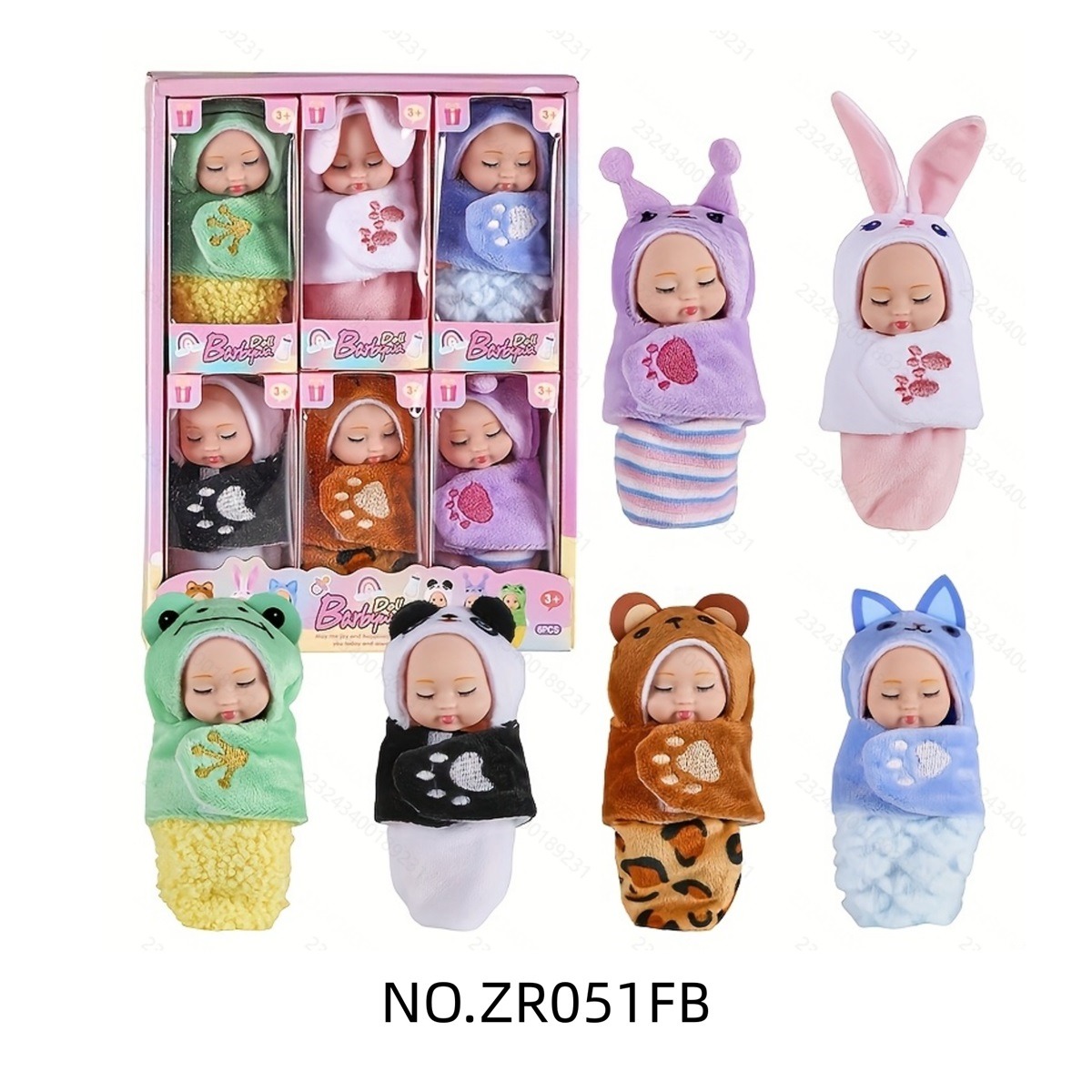 Cute and fun animal costume soothing doll set pic 4