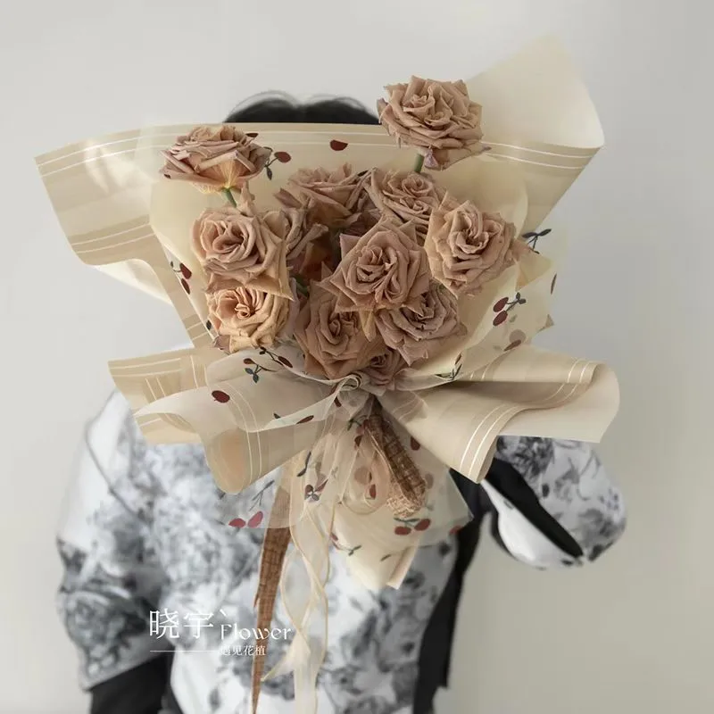 Flower wrapping paper looks forward to a blooming journey. Flower wrapping gift, Valentine's Day gift wrapping paper detail image 5