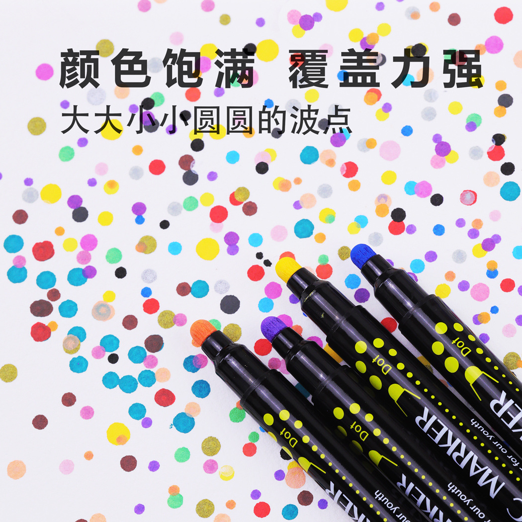 A 24-color set of acrylic markers, double-headed water-based marker pens, art hand-drawn stone graffiti pens Application Scenario