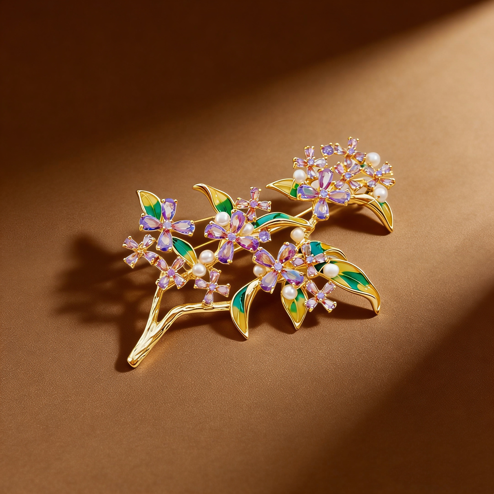 Pearl flower brooch, Baroque pearl brooch, decorative Chinese trend brooch, retro accessory brooch, ladies' waist-cinching fashion Christmas brooch gift, Chinese style XZ168006