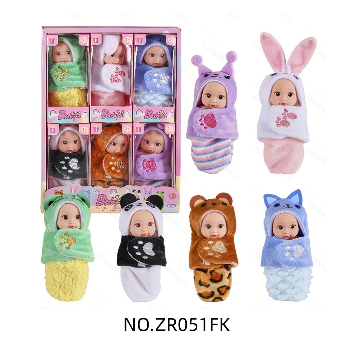 Cute and fun animal costume soothing doll set pic 3